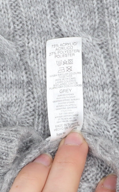 Womens UK Size S Dunnes Stores Grey Pullover Jumper