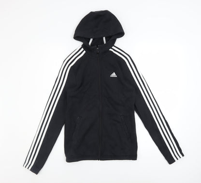 Boys UK Size 13-14 Years adidas Black Full Zip Hoodie