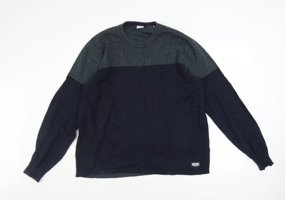 Mens UK Size L Diesel Blue Pullover Jumper