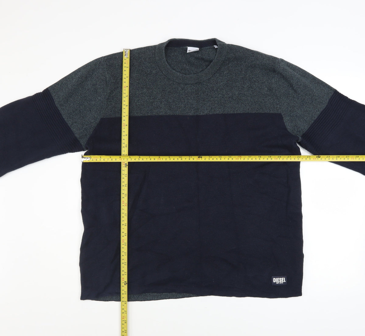 Mens UK Size L Diesel Blue Pullover Jumper