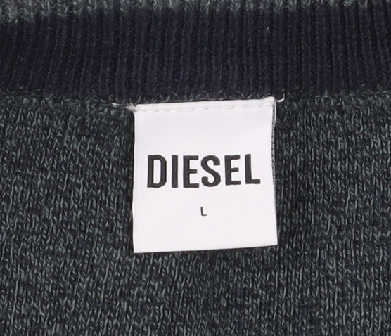 Mens UK Size L Diesel Blue Pullover Jumper