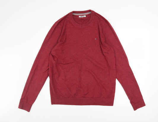 Mens UK Size XL Hilfiger Denim Red Pullover Jumper