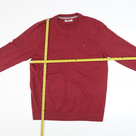 Mens UK Size XL Hilfiger Denim Red Pullover Jumper