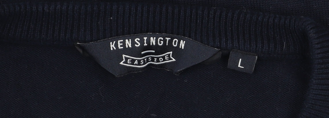 Mens UK Size L Kensington Eastside Blue Pullover Jumper
