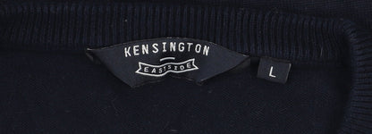Mens UK Size L Kensington Eastside Blue Pullover Jumper