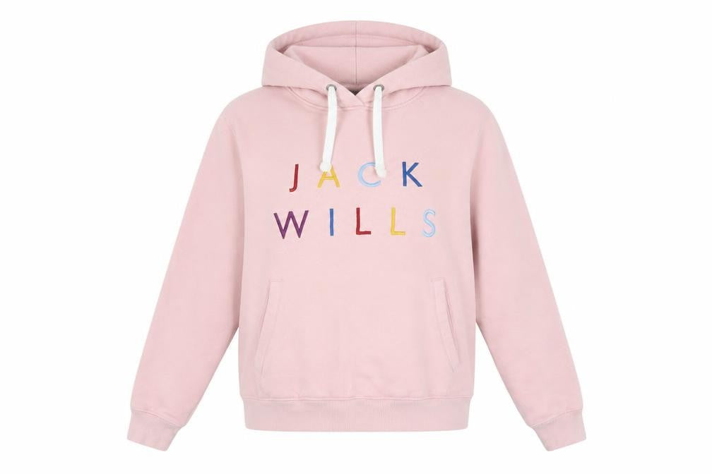 Womens UK Size 8 Jack Wills Pink Pullover Hoodie