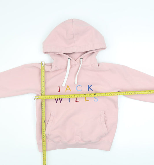 Womens UK Size 8 Jack Wills Pink Pullover Hoodie