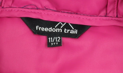 Girls UK Size 11-12 Years Freedom Trail Purple Puffer Jacket