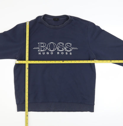 Mens UK Size XL HUGO BOSS Blue Pullover Sweatshirt