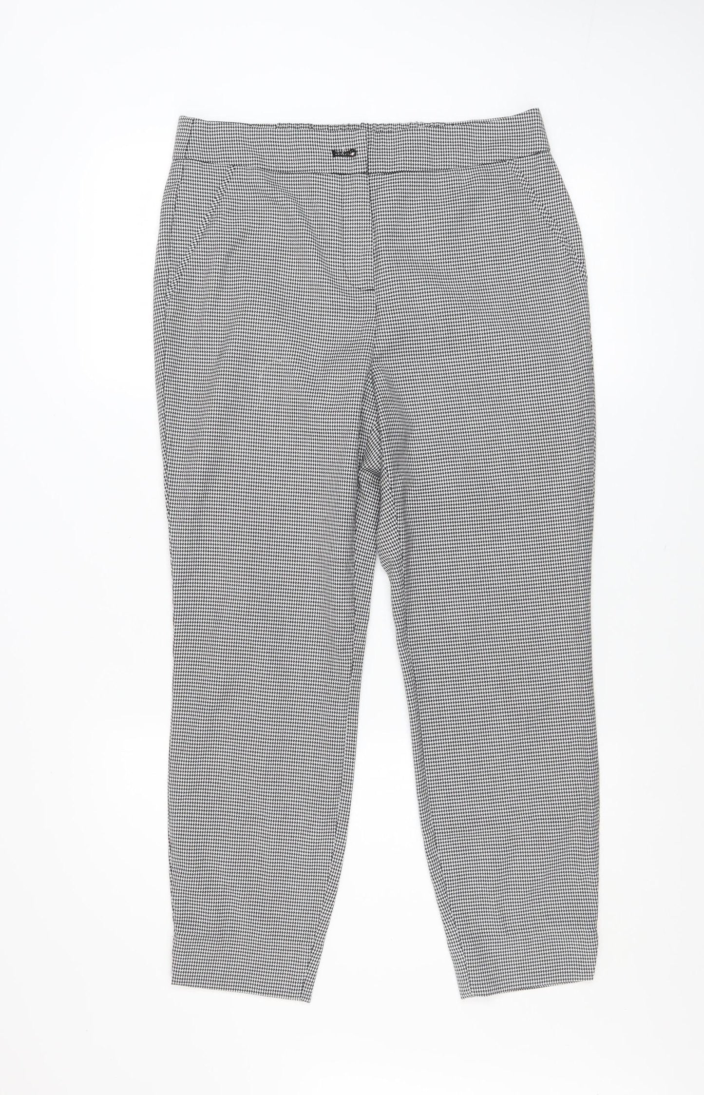 Womens UK Size 12 Et Vous Slim Fit Workwear Business Casual Black Trousers