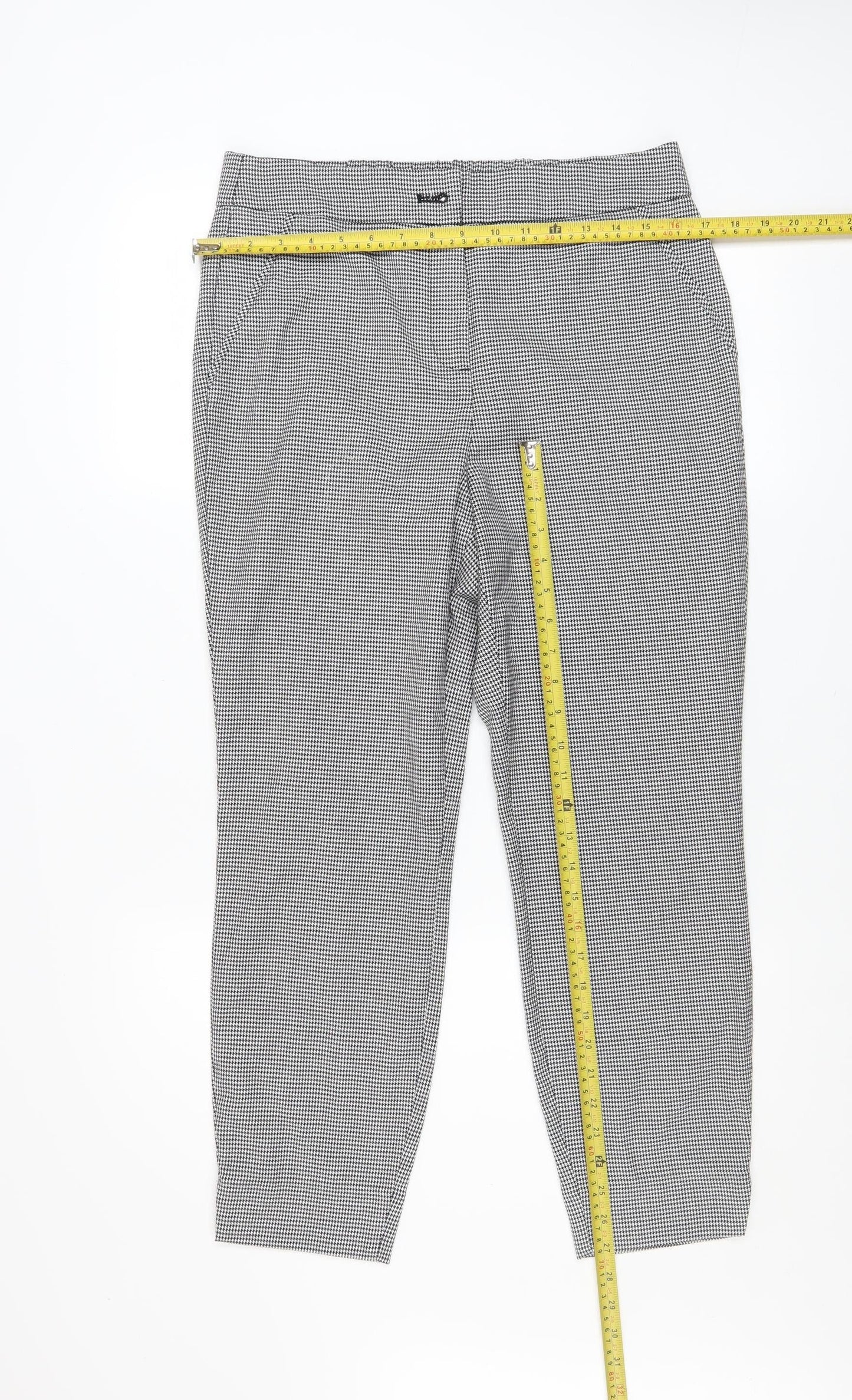 Womens UK Size 12 Et Vous Slim Fit Workwear Business Casual Black Trousers