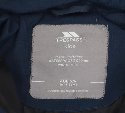 Boys UK Size 5-6 Years Trespass Blue Puffer Jacket