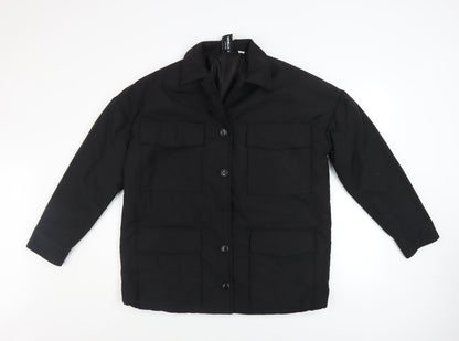 Womens UK Size 4 COLLUSION Black Basic Jacket