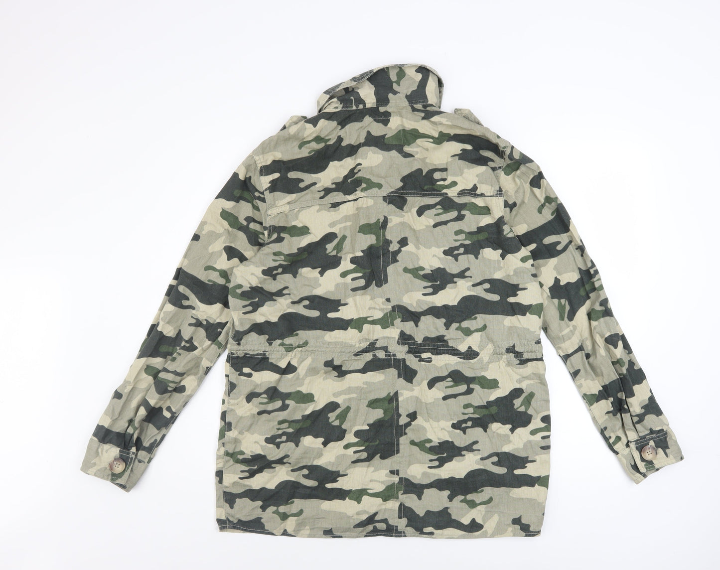 Womens UK Size M River Island Green Military Jacket