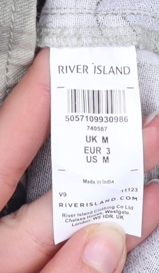 Womens UK Size M River Island Green Military Jacket