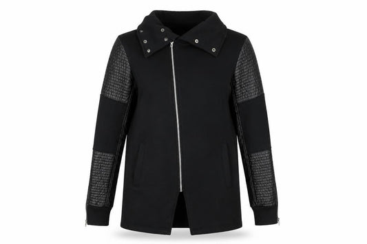 Womens UK Size M Terance Kole Black Biker Coat