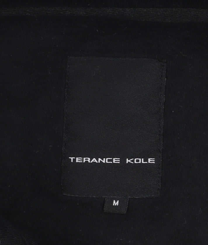 Womens UK Size M Terance Kole Black Biker Coat