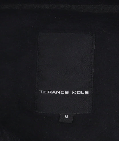 Womens UK Size M Terance Kole Black Biker Coat