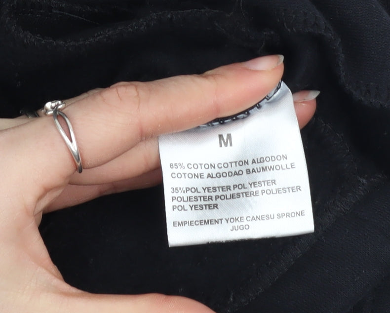 Womens UK Size M Terance Kole Black Biker Coat