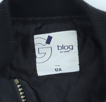 Boys UK Size 12 Years Gémo Black Bomber Jacket
