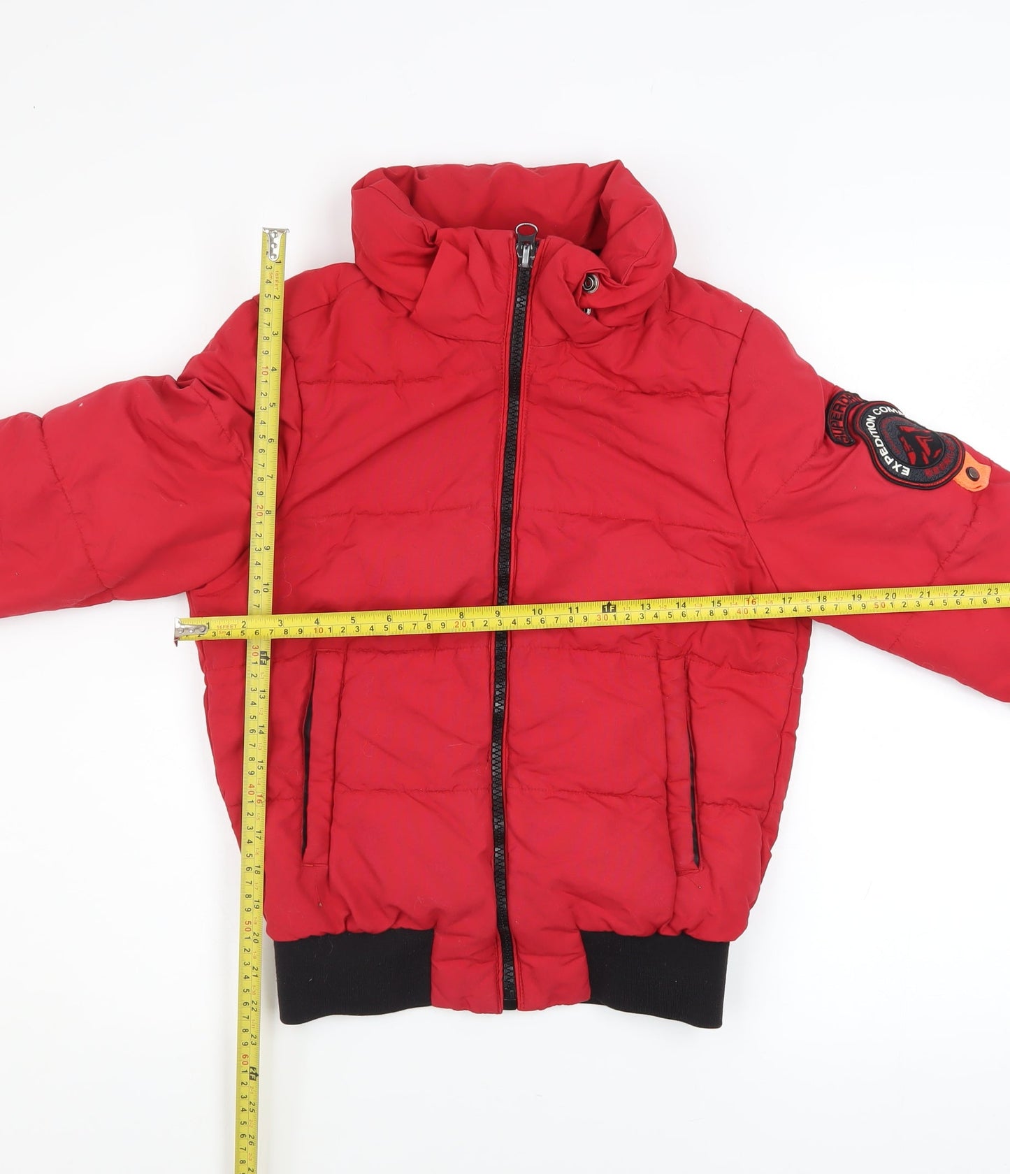 Womens UK Size 6 Superdry Red Puffer Jacket