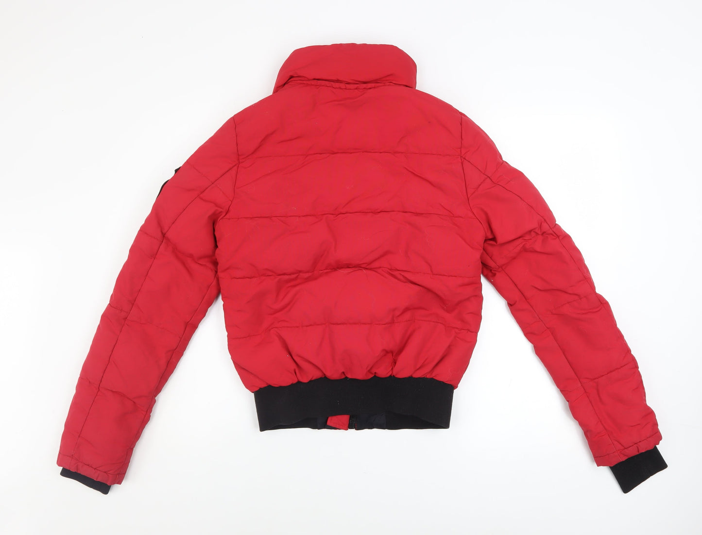 Womens UK Size 6 Superdry Red Puffer Jacket