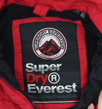 Womens UK Size 6 Superdry Red Puffer Jacket