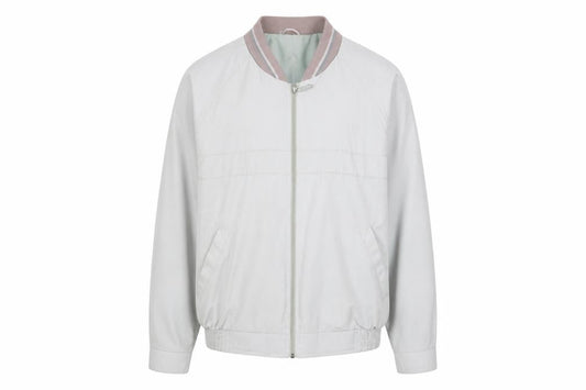 Front view of C&A Men's Grey, size 38, Bomber Jacket Polyester Cotton Lined