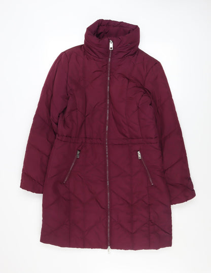 Womens UK Size 10 Marks and Spencer Red Puffer Jacket