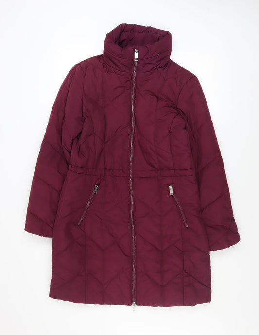 Womens UK Size 10 Marks and Spencer Red Puffer Jacket