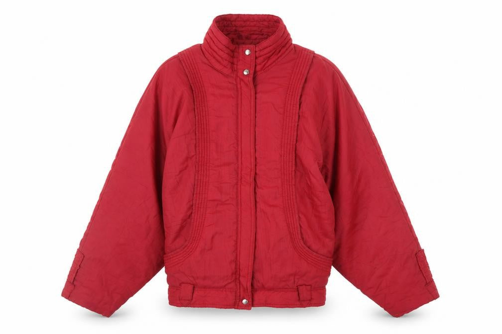 Girl Designed by Paris Women's Red Bomber Jacket Size 14 Vintage