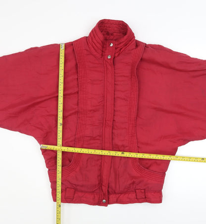 Girl Designed by Paris Women's Red Bomber Jacket Size 14 Vintage