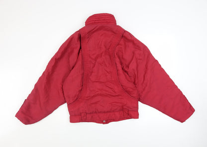 Girl Designed by Paris Women's Red Bomber Jacket Size 14 Vintage