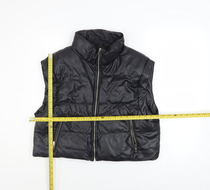 Womens UK Size M Zara Black Puffer Jacket