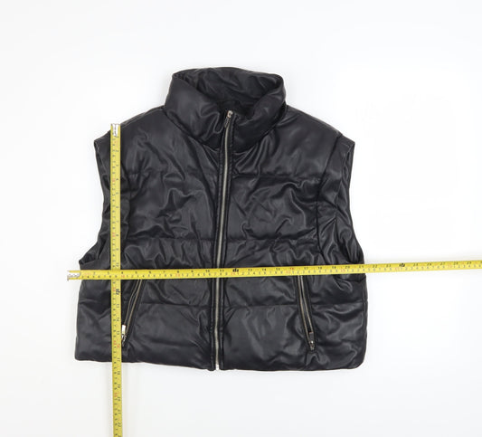 Womens UK Size M Zara Black Puffer Jacket