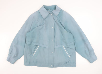Womens UK Size 16 Telemac Blue Rain Coat
