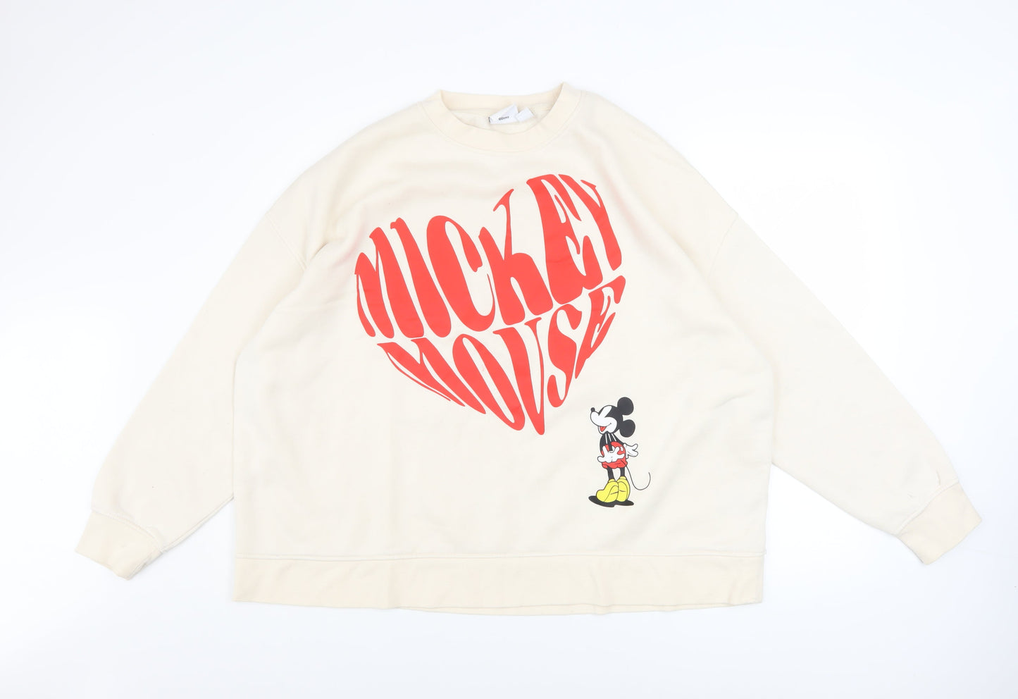 Womens UK Size 2XL Disney Beige Pullover Sweatshirt