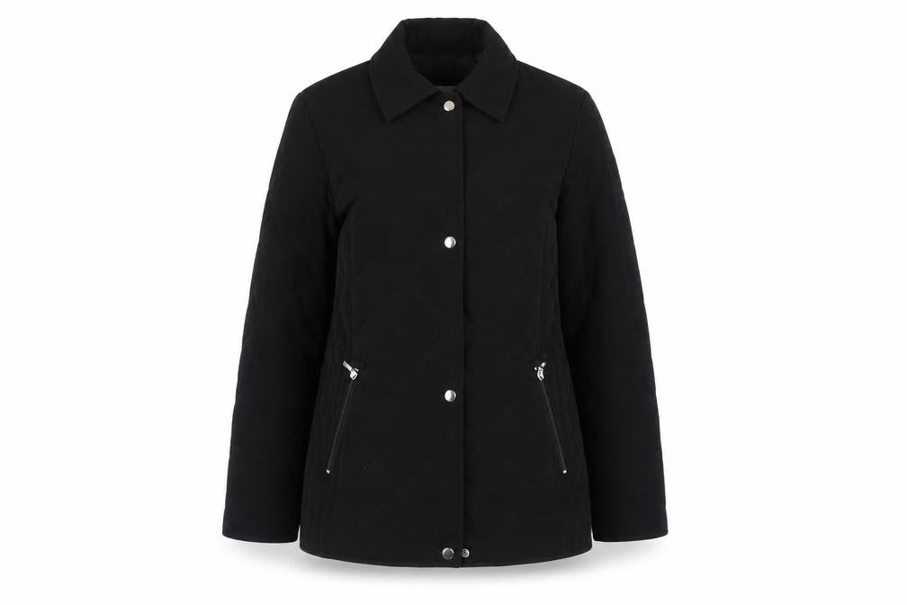 Womens UK Size L Liz Claiborne Black Quilted Coat