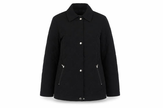 Womens UK Size L Liz Claiborne Black Quilted Coat