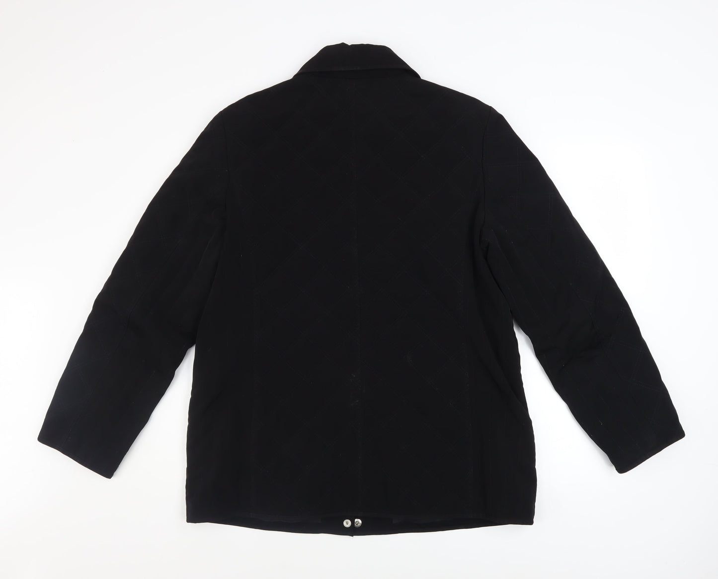 Womens UK Size L Liz Claiborne Black Quilted Coat