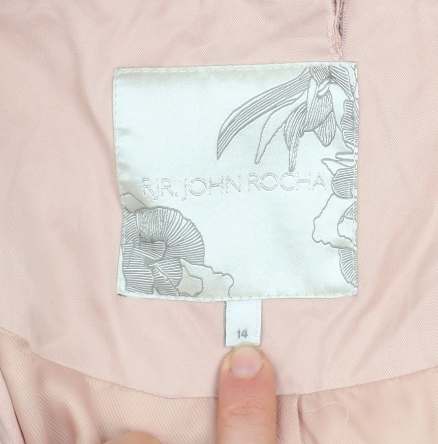Womens UK Size 14 RJR John Rocha Pink Puffer Jacket