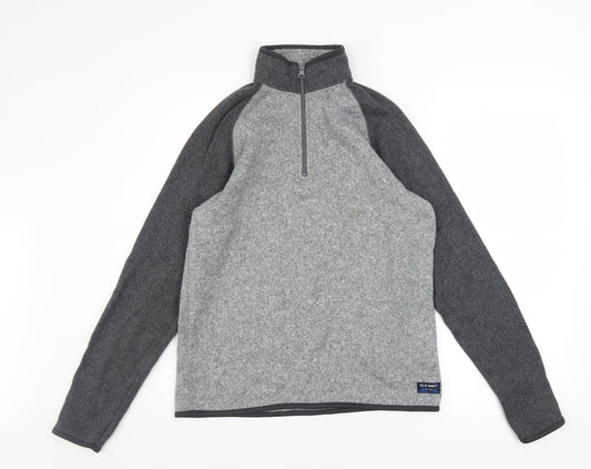 Mens UK Size S Old Navy Grey 1/4 Zip Sweatshirt
