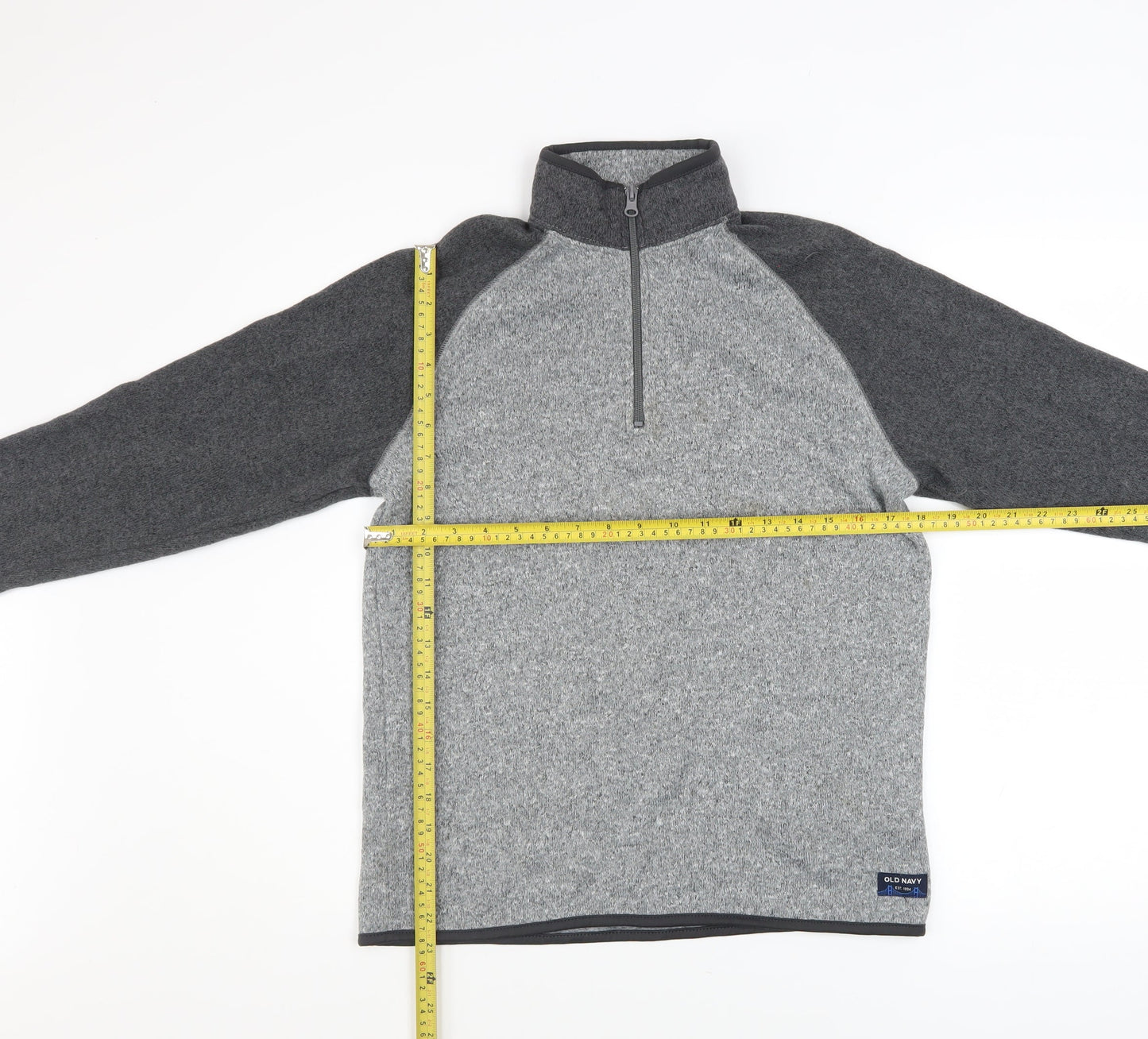 Mens UK Size S Old Navy Grey 1/4 Zip Sweatshirt