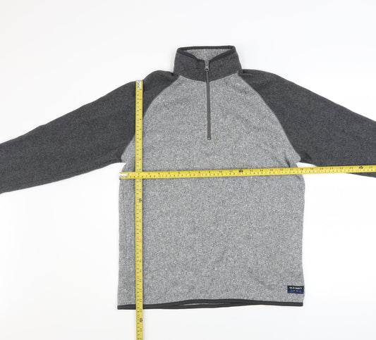 Mens UK Size S Old Navy Grey 1/4 Zip Sweatshirt