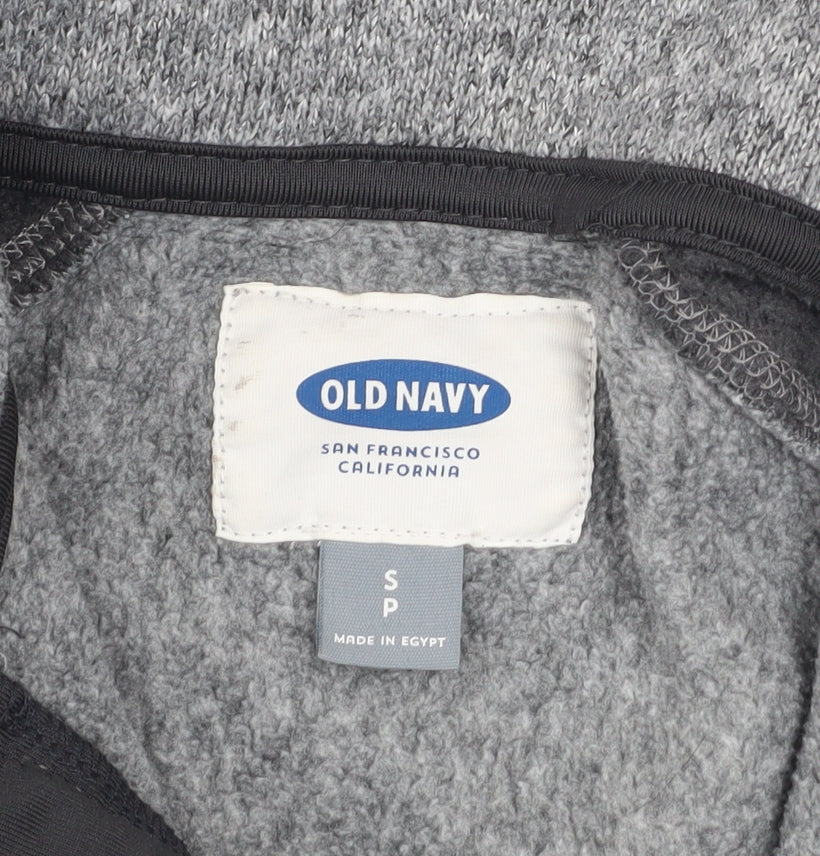 Mens UK Size S Old Navy Grey 1/4 Zip Sweatshirt