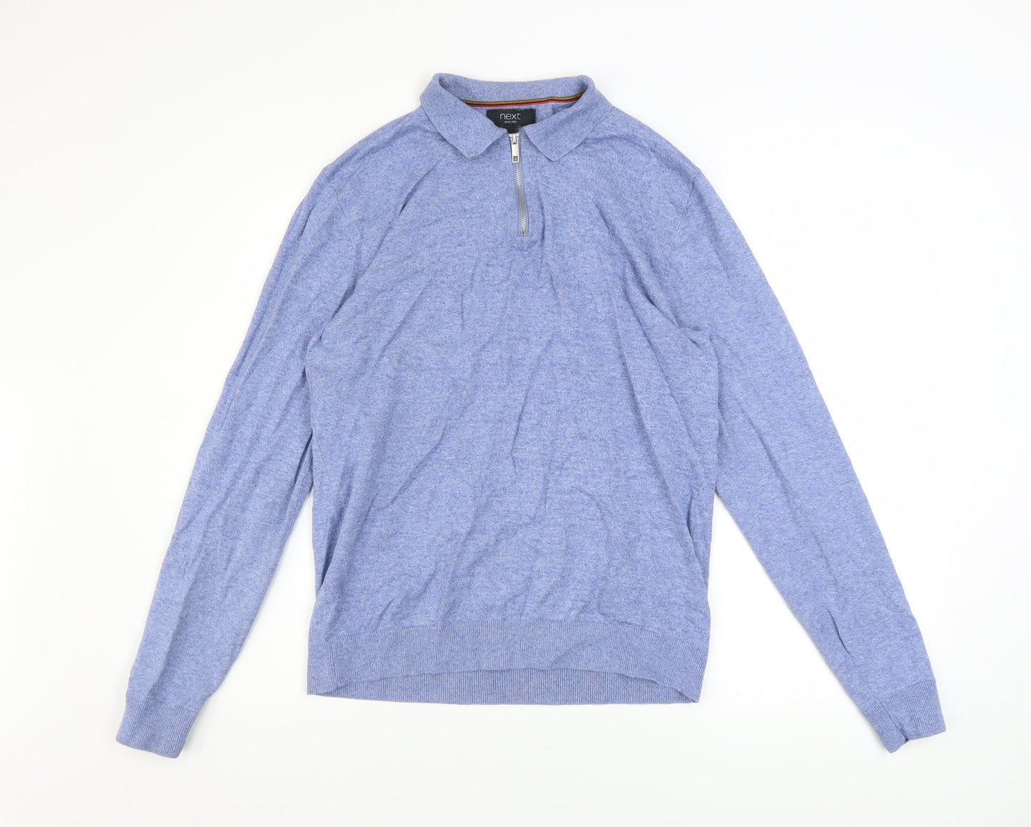 Mens UK Size M NEXT Blue Full Zip Jumper