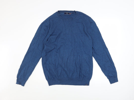 Mens UK Size L Superdry Blue Pullover Jumper