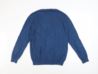 Mens UK Size L Superdry Blue Pullover Jumper