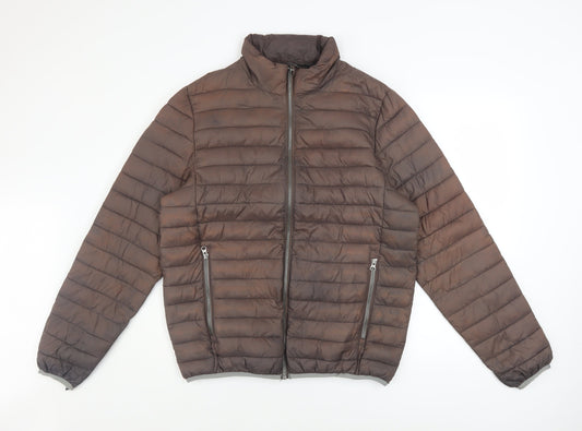 Mens UK Size 40 Livergy Brown Puffer Jacket
