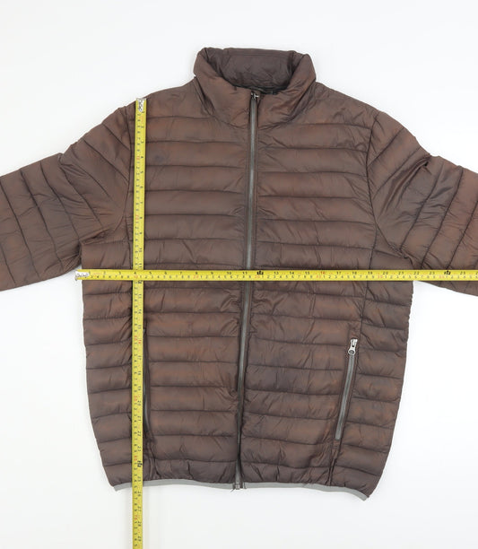 Mens UK Size 40 Livergy Brown Puffer Jacket